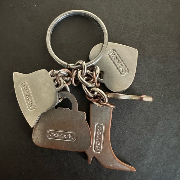 Coach Black and yellow Charm Key Holder purse boot awareness ribbon - Picture 2 of 2